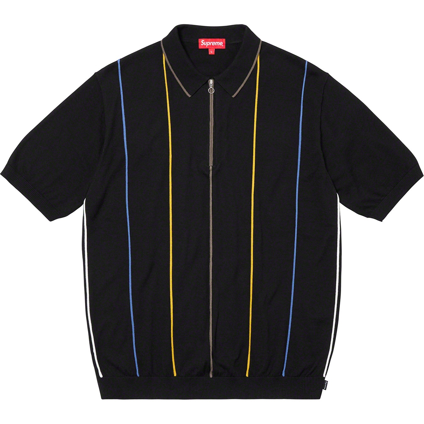 Pinstripe Half Zip Polo view 5